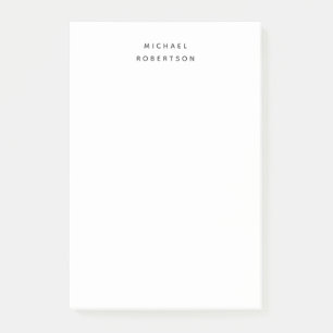 Bloco De Notas Branco moderno e minimalista simples e elegante