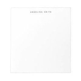 Bloco De Notas Branco preto simples e minimalista moderno