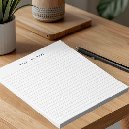 Bloco de Notas Branco Simples Clássico Personaliza