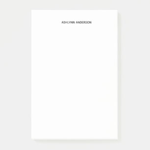 Bloco De Notas Branco simples personalizado