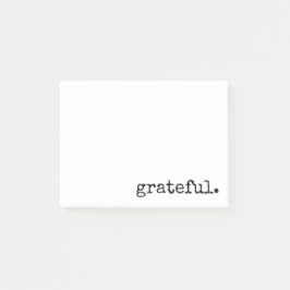 Bloco De Notas branco tipográfico agradecido