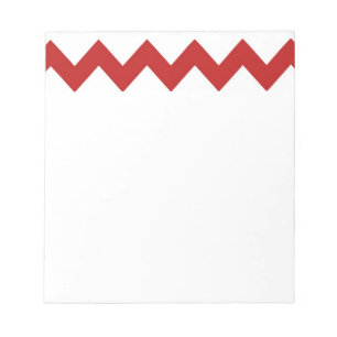 Bloco de notas branco vermelho de Chevron