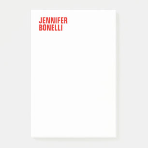 Bloco De Notas Branco vermelho-vermelho-preto moderno e profissio