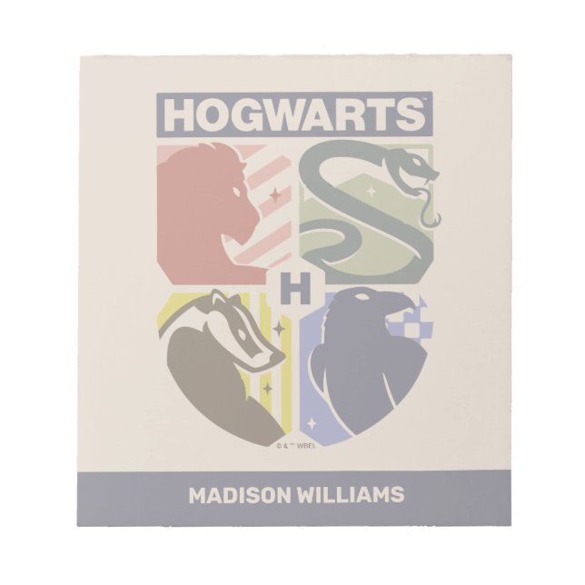 Bloco De Notas Brasão Estampado VINTAGE HOGWARTS™ (Frente)