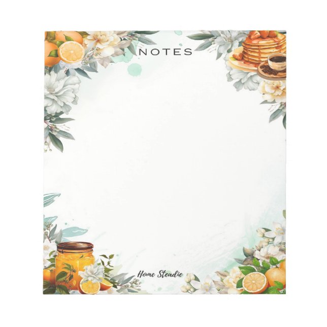 Bloco De Notas Breakfast in Bed Blank Notepad (Frente)