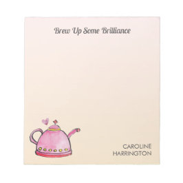 Bloco De Notas Breve Brilhância Lover de chá inspiracional bonito