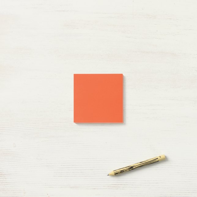 Bloco De Notas Bright Orange Minimalist Solid Background (Na mesa)