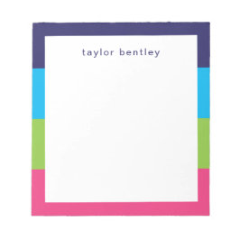 Bloco De Notas Bright Rugby Stripes Personalizadas Notepad