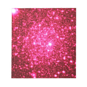 Bloco De Notas Brilho Astral Rosa Quente