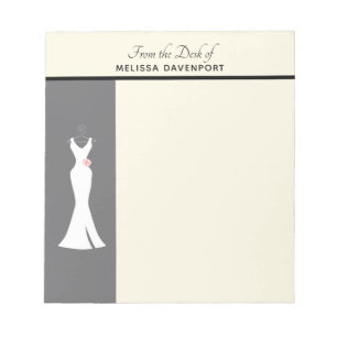 Bloco De Notas Brilho branco elegante na Cinza - Design simples N