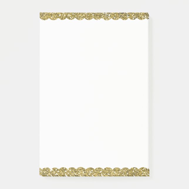 Bloco De Notas Brilho de Faux Dourado (Frente)