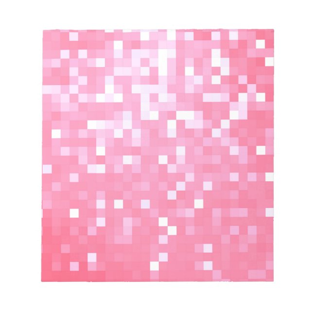 Bloco De Notas Brilho de Pixel Rosa (Frente)