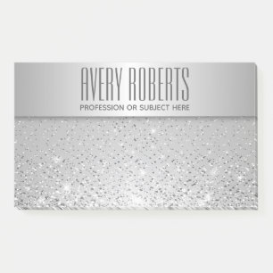 Bloco De Notas Brilho de prata luxuoso elegante elegante