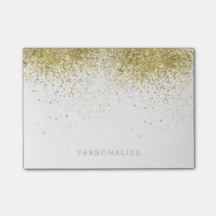 Bloco De Notas Brilho Dourado do falso