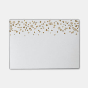 Bloco De Notas Brilho Glam dos confetes Dourados