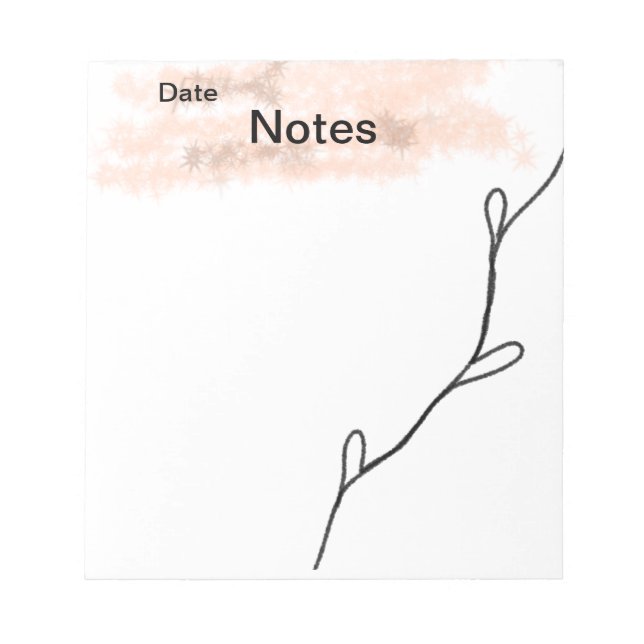 Bloco De Notas Brilho laranja simples com texto para suas notas (Frente)