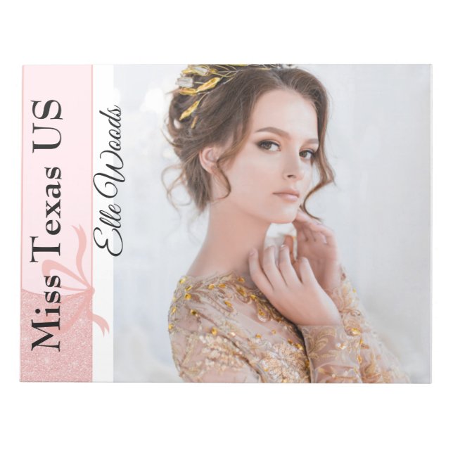 Bloco De Notas Brilho Pastel Personalizado (Frente)