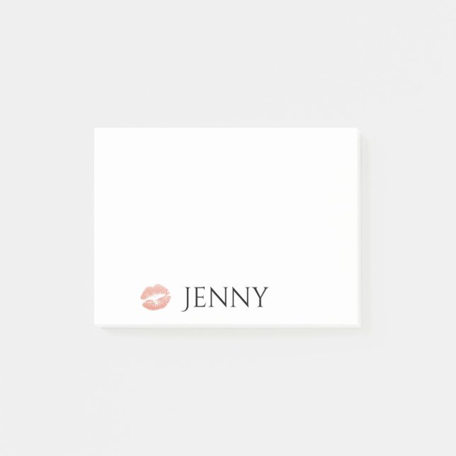 Bloco De Notas Brilho personalizado Lipgloss do beijo do batom (Frente)