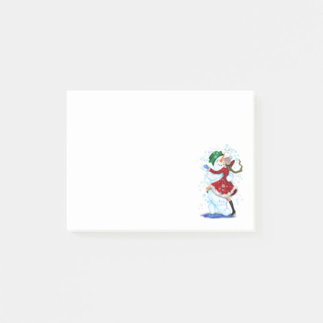 Bloco De Notas Brincadeira de Natal e dança de garota (Frente)