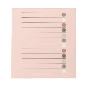 Bloco De Notas Brincadeiras de pontos coloridos cor-de-rosa e art