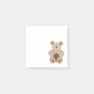 Bloco De Notas Brinquedo de pelúcia castanha, ursinho de pelúcia,