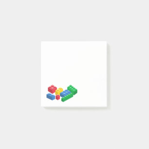 Bloco De Notas Brinquedos com tijolos coloridos