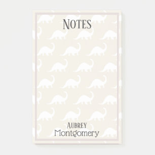 Bloco De Notas Brontossaurus Dinossauros Brancos Trendy Personali