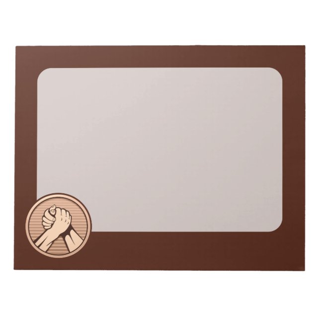 Bloco De Notas Bronze da luta do braço (Frente)