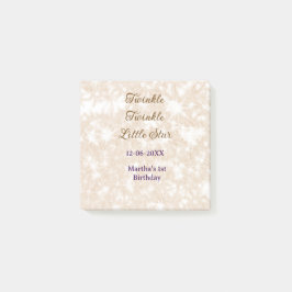 Bloco De Notas Brown glitter twinkle twinkle little star birthday