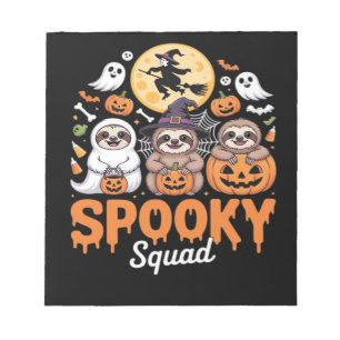 Bloco De Notas Bruxa Assustadora de Halloween Funny Horror Sloths