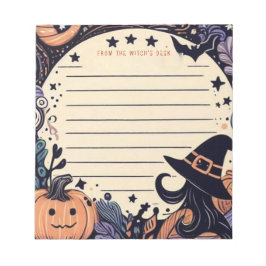 Bloco De Notas Bruxa de Halloween Spooky