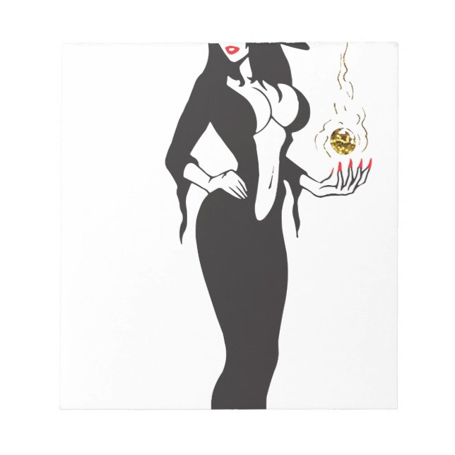 Bloco De Notas bruxa vampira de halloween (Frente)