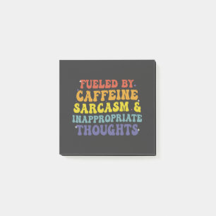 Bloco De Notas Bu Caffeine Sarcasm e pensamento inapropriado