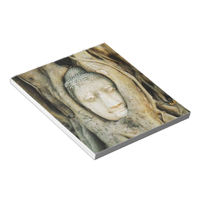 Bloco De Notas Buda Cabeça na Árvore Fig. Ayutthaya, Tailândia (Inclinado)