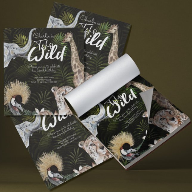 Bloco De Notas BUDGET 2 Convite para Aniversário da Selva Dourada (Criador carregado)