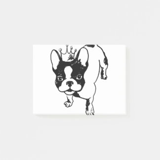 Bloco De Notas Buldogue francês com coroa