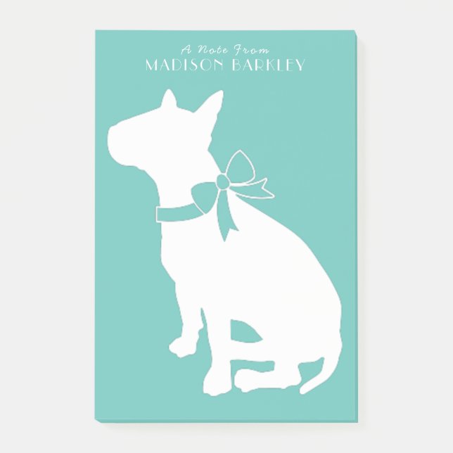 Bloco De Notas Bull Terrier Dog Puppy (Frente)