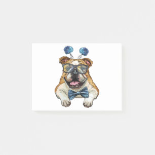 Bloco De Notas Bulldog fashionista hipster