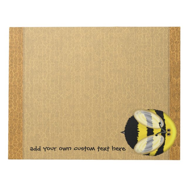 Bloco De Notas Bumble Bee Grande Bumble Notepad Personalizado (Frente)