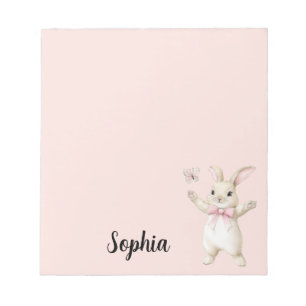 Bloco De Notas Bunny Butterfly Blush Rosa