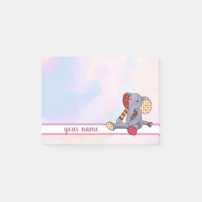 Bloco De Notas bunter Elefant Post-it Klebezettel (Frente)