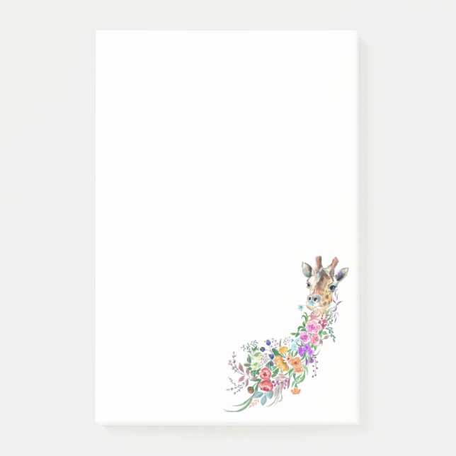 Bloco De Notas Buquê Colorida Giraffe Sticky Notes (Frente)