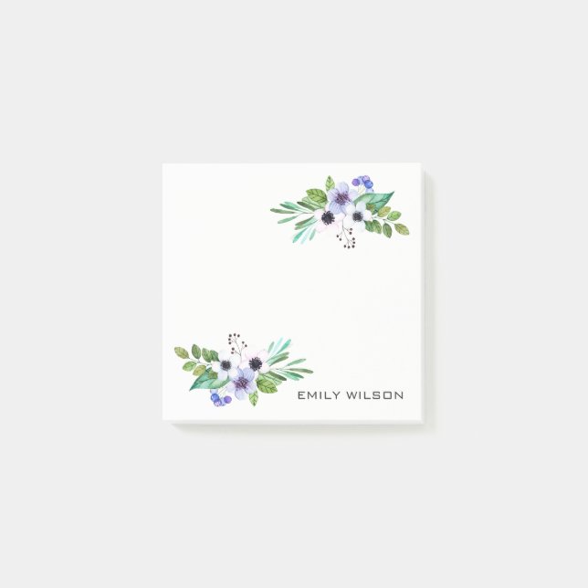 Bloco De Notas Buquê Colorido de Pedras de Pastel (Frente)