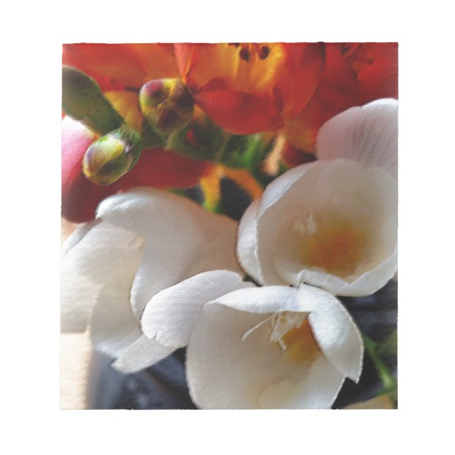 Bloco De Notas buquê de freesias (Frente)