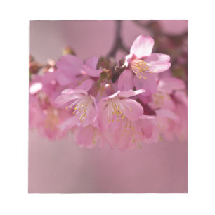 Bloco De Notas Buquê Delicado Rosa de Flores de Cerejeira Sakura