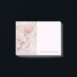 Bloco De Notas Buquê Elegante de Rosas Rosa Vintage<br><div class="desc">Notas pegajosas com uma fotografia de um buquê de rosas rosa. Vintage elegance.</div>