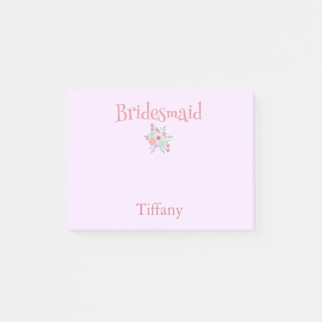 Bloco De Notas Buquê Floral da Linda Bridesmaid (Frente)