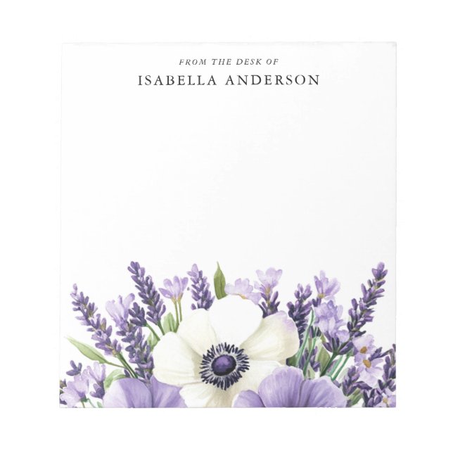 Bloco De Notas Buquê Floral da mesa de personalizados (Frente)