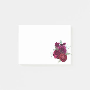 Bloco De Notas Buquê Floral Elegante Magenta Rosa