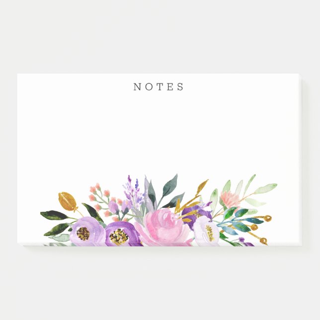 Bloco De Notas Buquê Whimsical Floral Personalizado (Frente)